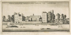 Palácio de Lambeth do rio de Wenceslaus Hollar