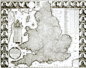 Mapa da Inglaterra e do País de Gales, 1644