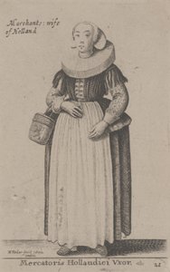 Esposa Marchant da Holanda (esposa de um comerciante holandês) de Wenceslaus Hollar