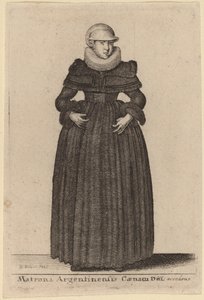 A Senhora de Estrasburgo se aproximando da Ceia do Senhor de Wenceslaus Hollar
