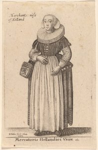 A esposa de um comerciante holandês de Wenceslaus Hollar