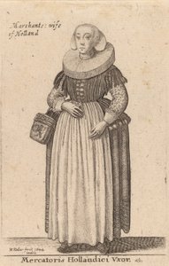Mercatoris Hollandici Vxor, 1644. de Wenceslaus Hollar