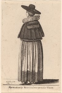 A esposa de um comerciante de Nuremberg de Wenceslaus Hollar
