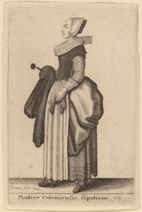 Mulier Coloniensis Exspatians de Wenceslaus Hollar