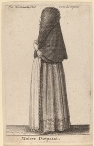 mulher Diepana de Wenceslaus Hollar