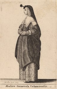 Mulier Generosa Coloniensis, 1643. de Wenceslaus Hollar