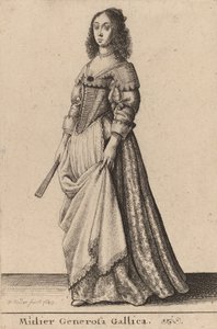 Mulier Generosa Gallica, 1643. de Wenceslaus Hollar