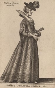 Mulier Generosa Italica. de Wenceslaus Hollar