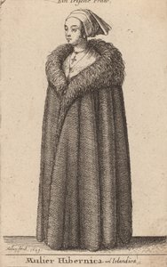 Mulher irlandesa ou irlandesa, 1649 de Wenceslaus Hollar