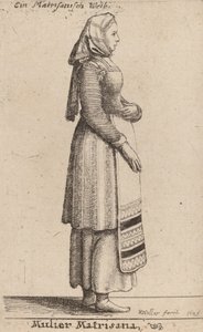 Mulher matrisana, 1649 de Wenceslaus Hollar