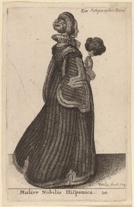 mulher tigre espanhola de Wenceslaus Hollar