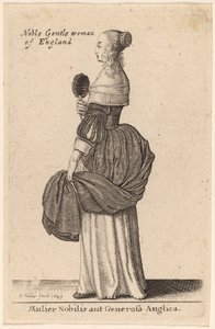 Mulher inglesa nobre ou nobre de Wenceslaus Hollar