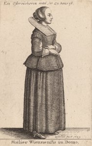 Mulier Wiennensis em Domo, 1649. de Wenceslaus Hollar