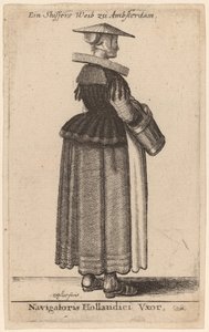 esposa do navegador holandês de Wenceslaus Hollar