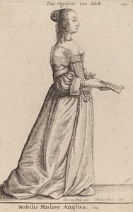 A famosa mulher inglesa, 1649 de Wenceslaus Hollar