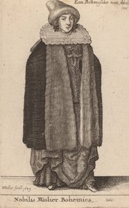 Uma famosa mulher checa, 1649 de Wenceslaus Hollar
