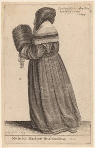 A famosa mulher Brabantica de Wenceslaus Hollar