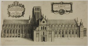 A antiga Catedral de São Paulo vista do Norte de Wenceslaus Hollar