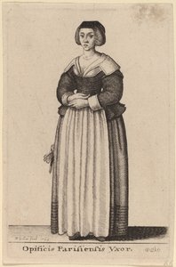 A esposa do trabalhador parisiense de Wenceslaus Hollar