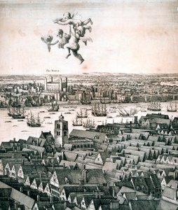 Vista panorâmica de Londres, c1670 de Wenceslaus Hollar
