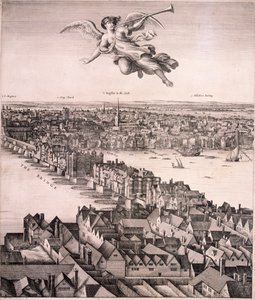 Vista panorâmica de Londres, c1670 de Wenceslaus Hollar