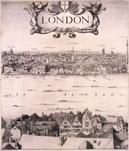 Vista panorâmica de Londres, c1670 de Wenceslaus Hollar