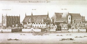 Parte da cidade de Westminster, 1647 de Wenceslaus Hollar