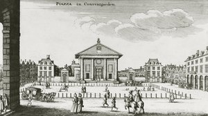 Piazza em Covent Garden, 1640 de Wenceslaus Hollar