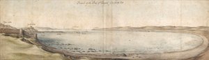 Prospecção da Baía de Tânger do sudeste, meados do século XVII de Wenceslaus Hollar