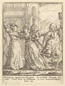 Rainha, da Dança da Morte, 1651. de Wenceslaus Hollar