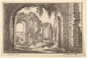 Ruínas Romanas, 1673. de Wenceslaus Hollar