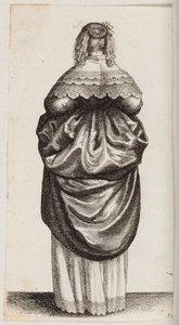 Mulher vista de costas de Wenceslaus Hollar