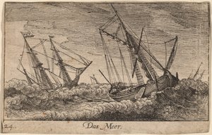 Cena do mar de Wenceslaus Hollar
