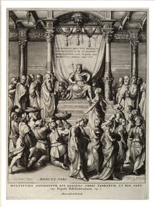 Salomão e a Rainha de Sabá. Estado 3 de Wenceslaus Hollar