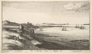 Canto sudeste de Tânger, 1669-73. de Wenceslaus Hollar