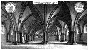 Igreja de St Faiths na cripta da antiga Catedral de St Pauls, Londres, 1657 1892. de Wenceslaus Hollar