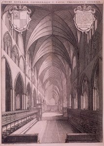 Catedral de São Paulo antiga, Londres, c1658 de Wenceslaus Hollar