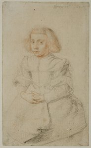Estudo de uma menina sentada, 1635 de Wenceslaus Hollar