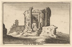 Templo da Tiburtine Sybil, 1650. de Wenceslaus Hollar