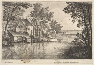 O Pescador, 1650. de Wenceslaus Hollar