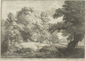 A ponte sobre a cachoeira de Wenceslaus Hollar
