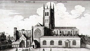 A Igreja Catedral de St. Saviour e St. Mary Overie, Southwark de Wenceslaus Hollar
