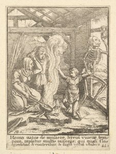 A Criança, da Dança da Morte, 1651. de Wenceslaus Hollar
