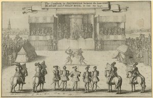 O Combate em Smithfield entre o mesmo John de Astley e Sir Philip Boyle de Wenceslaus Hollar