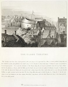 The Globe Theatre, c.1647, publicado por Robert Wilkinson, Londres, 1810 de Wenceslaus Hollar