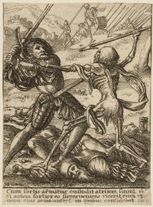 O Cavaleiro e a Morte, de A Dança da Morte de Wenceslaus Hollar