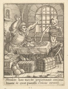 O Miser, da Dança da Morte, 1651. de Wenceslaus Hollar