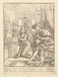 A Freira, da Dança da Morte, 1651. de Wenceslaus Hollar