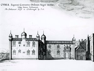 O Parlamento em Edimburgo (gravura) (foto bundw) de Wenceslaus Hollar