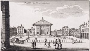 A Piazza em Covent Garden, 1647 de Wenceslaus Hollar